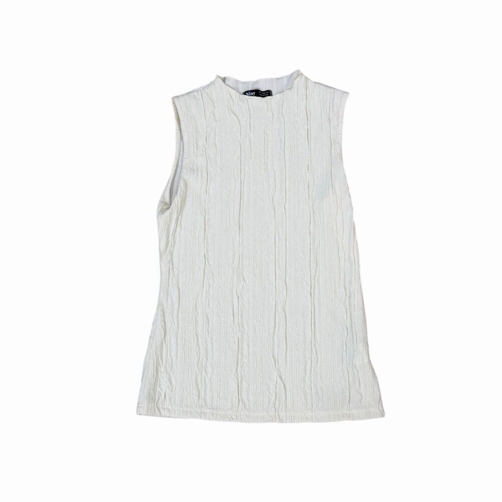 Niay Women’s Elegant Tank Top, Cream Color, Size S